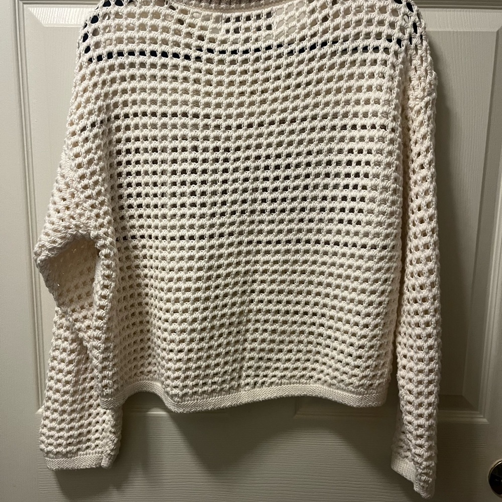 Vintage Havana Cream and Taupe Beach Sweater Sz Sm - Picture 2 of 5